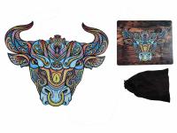 Деревянный пазл "Бык" 369х460мм. 123 элемента