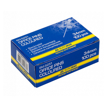 Кнопка-булавки BM.5251 34мм JOBMAX, 100шт.