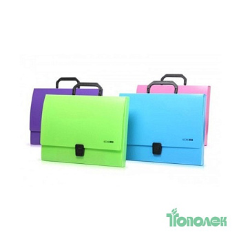 Портфель А4 1607-01 12 отд. черний AXENT