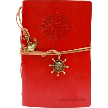 Блокнот Aventura AVN-02-R красный на кольцах