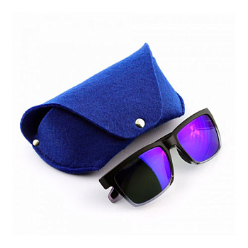 Футляр д/очков DW-20-01 на кнопке Digital Wool (Color) синий