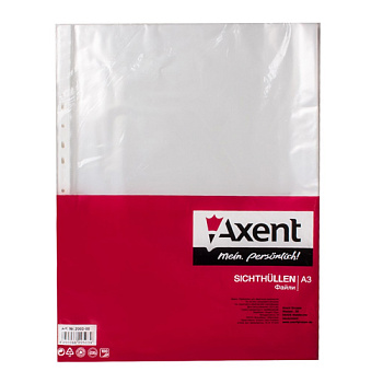 Файл А3 40мк Axent 2003-00 100шт/уп верт. глян.