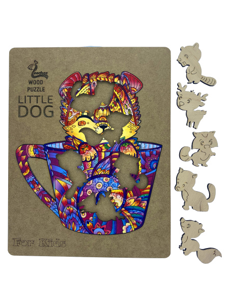 Деревянный пазл для детей The Little Dog