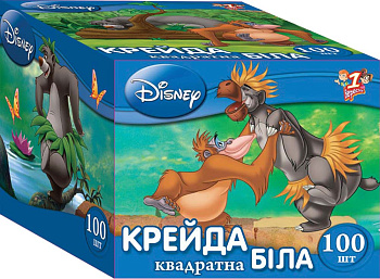 Мел белый 1В 400063 10х10мм, 100 шт., квадратный