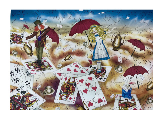 Деревянный пазл серия Сказки "Alice in the Wonderland"