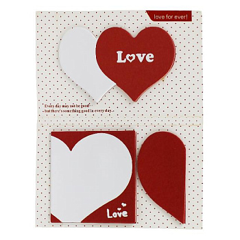 Папір клейкий у наборі, 60арк.; ф "сердце"; арт. VR22312 VGR