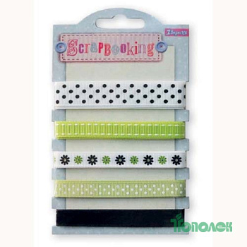 Набор д/дет.тв. Ленты декорат.с узором 951728 зел-черн.1В