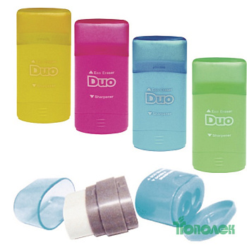 Точилка ZB.5572-99 "DUO" овальн.с ластиком+зап.ластик