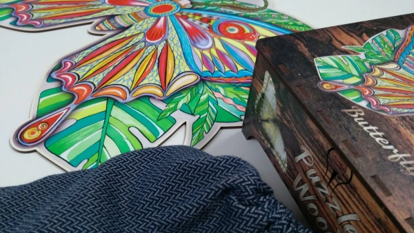 Деревянный пазл "Бабочка" 419x316мм. 191 элемент