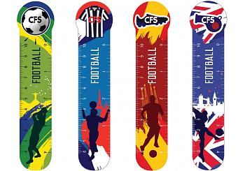 Закладки пластик. CF69110-03 для книг "Football" (4 шт.)