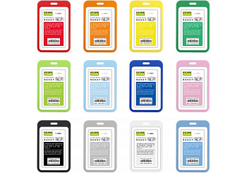 Бейдж премиал. T-1099V-green 54*85мм  KEJEA двухсторонн, зеленый