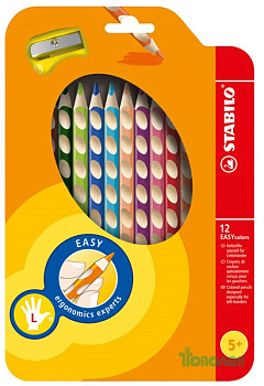 Карандаши 12цв.д/левши. Stabilo EASYcolors 290223