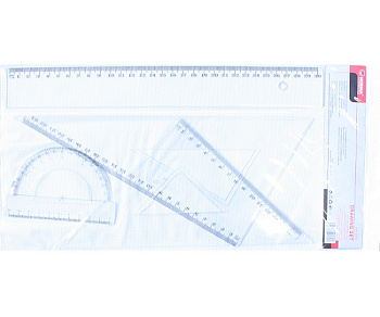 Линейка  30см+2тр.+тр.пл.9018.NORMA набор