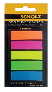 Закладки 12х44мм, 5цв. по 20л 8070 SOZ