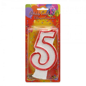 Сувенир Свеча Цифра Большая 5 SCI-3409