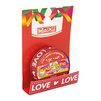 Скотч декор.15мм*3 м MX61974 с принтом