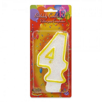 Сувенир Свеча Цифра Большая 4 SCI-3408