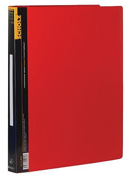 Папка с кольц. А4 5218  2,5см 2НК, 700мкн с карм., красн.,  SOZ