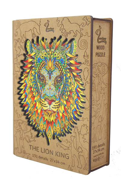 Фигурный пазл из дерева The Lion King