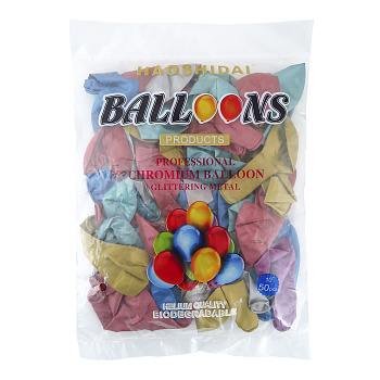 Шарики возд. 0179 в наборе25см(50шт. В наб.) латекс ANGEL GIFTS