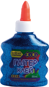 Клей ZB.6116-02 Глиттер синий. на PVA-основе прозрачн. 88 мл