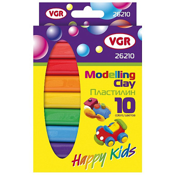 Набір пластиліну; 10кол.*170г; кол. осн.; карт.упак. з європідв.; арт. 26210; VGR