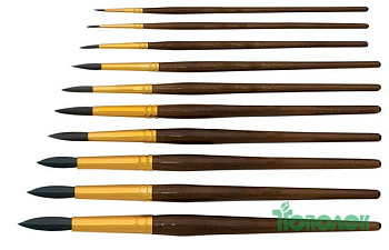 Кисточка нат.N10(бел.кругл.) Маestro/310367