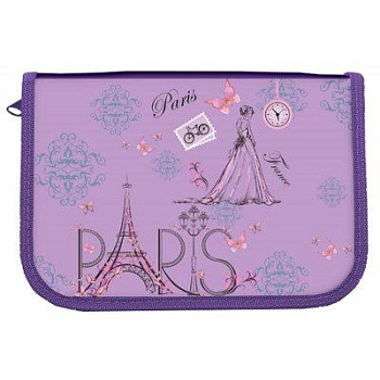 Пенал 1-яр з 2отд., пустой, "Paris", 210/70D PL, арт. 21201C, CLASS