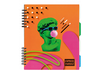 Блокнот B5 O20356-18 "Antique"(170х205), пластикова обкл., спіраль, з розділ., 120 арк., кл.