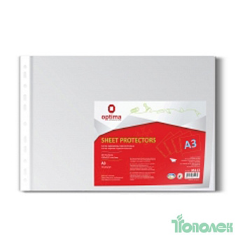 Файл А3 прозр. 40мк глянец  О35113 гориз