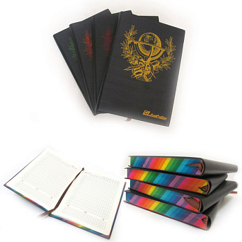 Ежедневник А5 н/дат. N-54-1 клет.мягк."Глобус" желт.бум. цв.тор