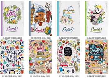 Тетрадь-словарь 19207-19210 55г,на скобе,143х197 мм,48л