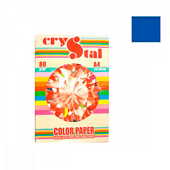 Бум._A4 80г/м  (100арк.) CRYSTAL COLOP PAPER  инт. 220 (синий) 