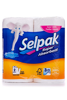 Бумаж.полотенце Selpak бел1уп(2рул)