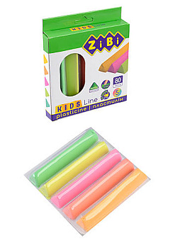 Пластилин  5цв. ZB 6229 неон