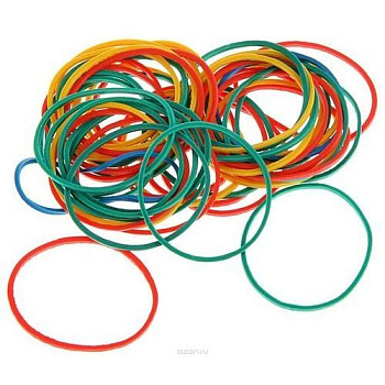 Гумки для грошей 50г, d=60мм, колір асорті, арт. KL1350, KLERK