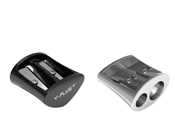 Точилка для олівців з 2 отвор., AYREMETHOD II, корп.метал., асорті, арт. SA160100, Y PLUS