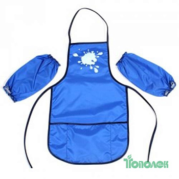 Фартук д/творчества с нарукавн. Е61490-11 голуб.