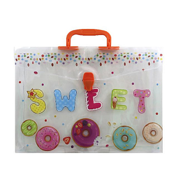 Портфель SB-1600 28 * 39см "Donuts" асс. цвет ручки VGR