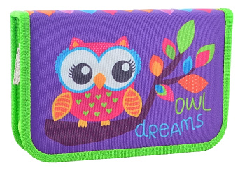 Пенал Smart 531658 тв. один.  Owl, 20.5*13*3.2