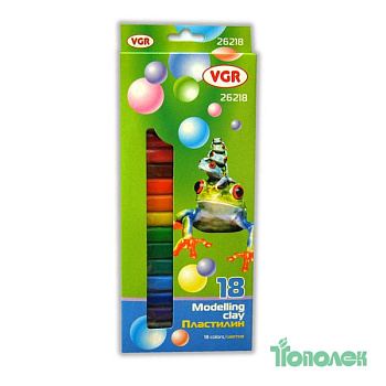 Пластилін дитячий, 18кол.*300г в картонній упаковці, арт. 26218, VGR