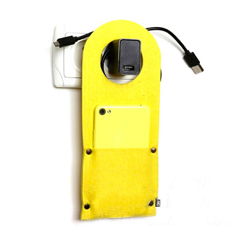 Карман д/зарядки DW-40-05 телеф.на заклепке Digital Wool (Color) желт.