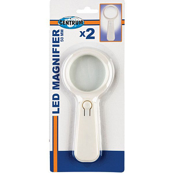 Лупа D50мм 88056 2-крат.увелич. Centrum с подсветкой в блист.