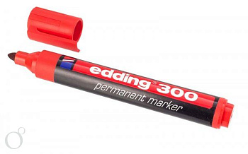 Маркер перм. Е-300  002 "Е-300" 1,5-3 мм красн. Edding