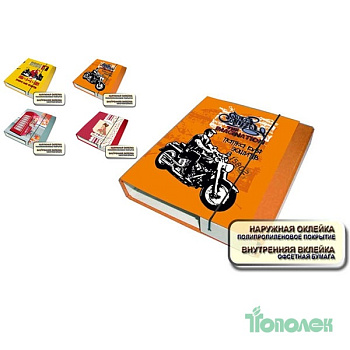 Папка на рез. д/тетр. А5 Item 10мм 307R в асс.