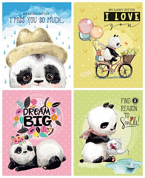 Блокнот 19389-19392 70г, интегр 104х124 мм, 64 л., линия, мат.лам.Soft-touch, диз.