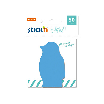 Стикер фигурн.21773 70 * 40мм 50л "Пингвин"неон ассорти STICK'N