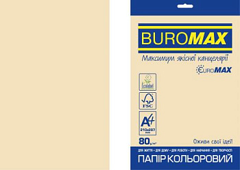 Бумага цветная А4 BM.2721220E-49 PASTEL EUROMAX крем. 20 л.  80 г/м²
