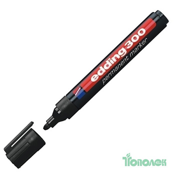 Маркер перм. Е-300  004 "Е-300" 1,5-3 мм зеленый Edding