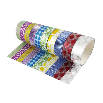 Стрічка клейка, декоративна, колір асорті, 2м*1,5см, 1шт. арт. VR22318 VGR